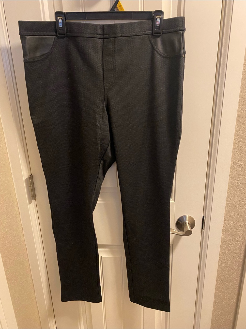 DKNY XL Pants Dark Gray Pull In Stretch Straight Leg Dress Slacks